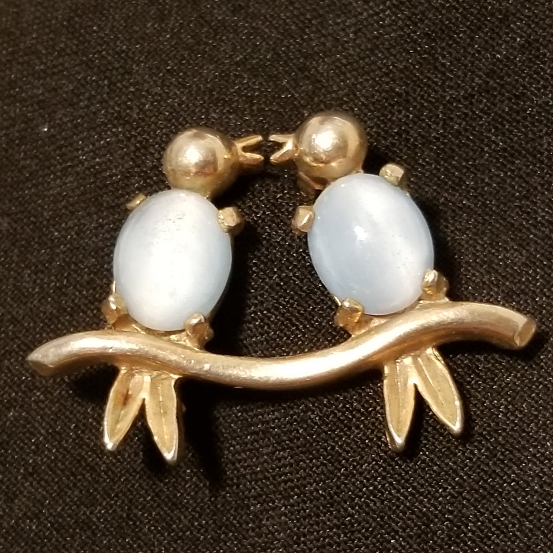 Vintage Kissing Bird Brooch