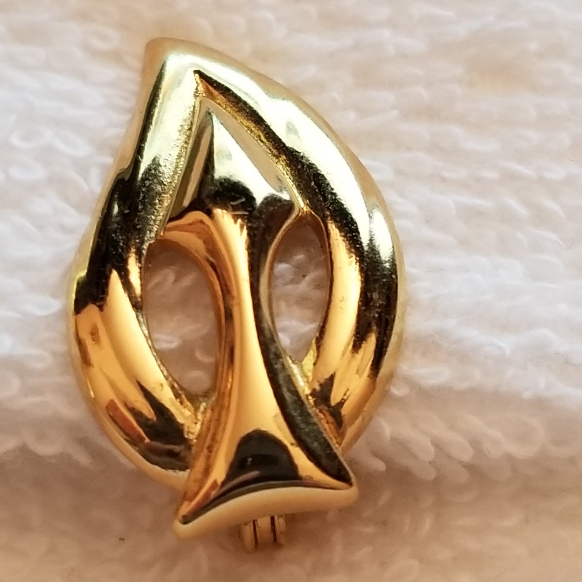 Vintage Monet Gold Tone Flame Earrings