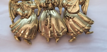 Vintage Danecraft Gold Tone Angel Brooch