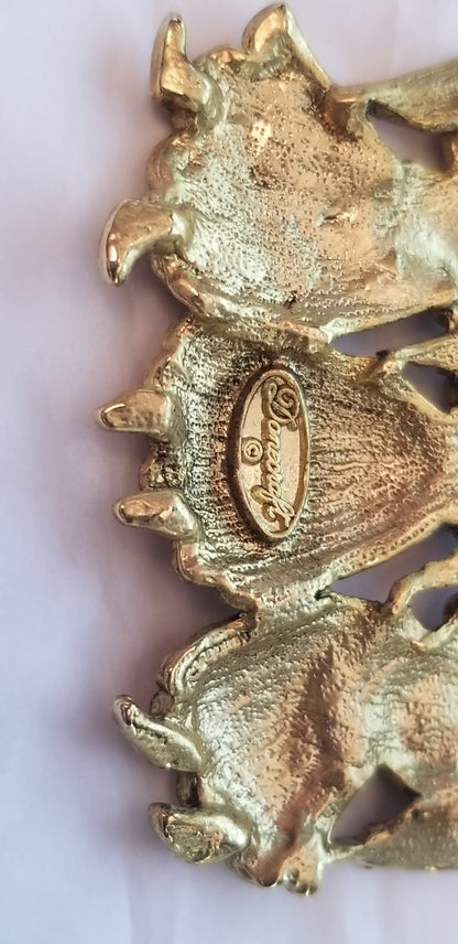 Vintage Danecraft Gold Tone Angel Brooch