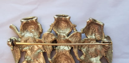 Vintage Danecraft Gold Tone Angel Brooch