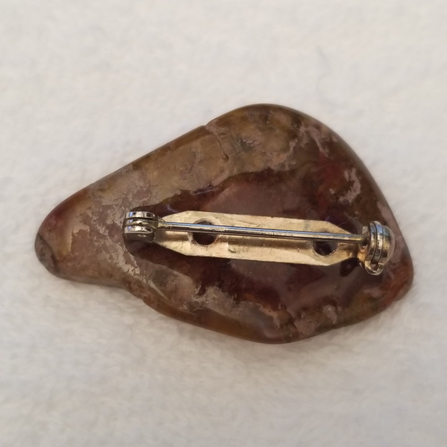 Brown Stone Brooch