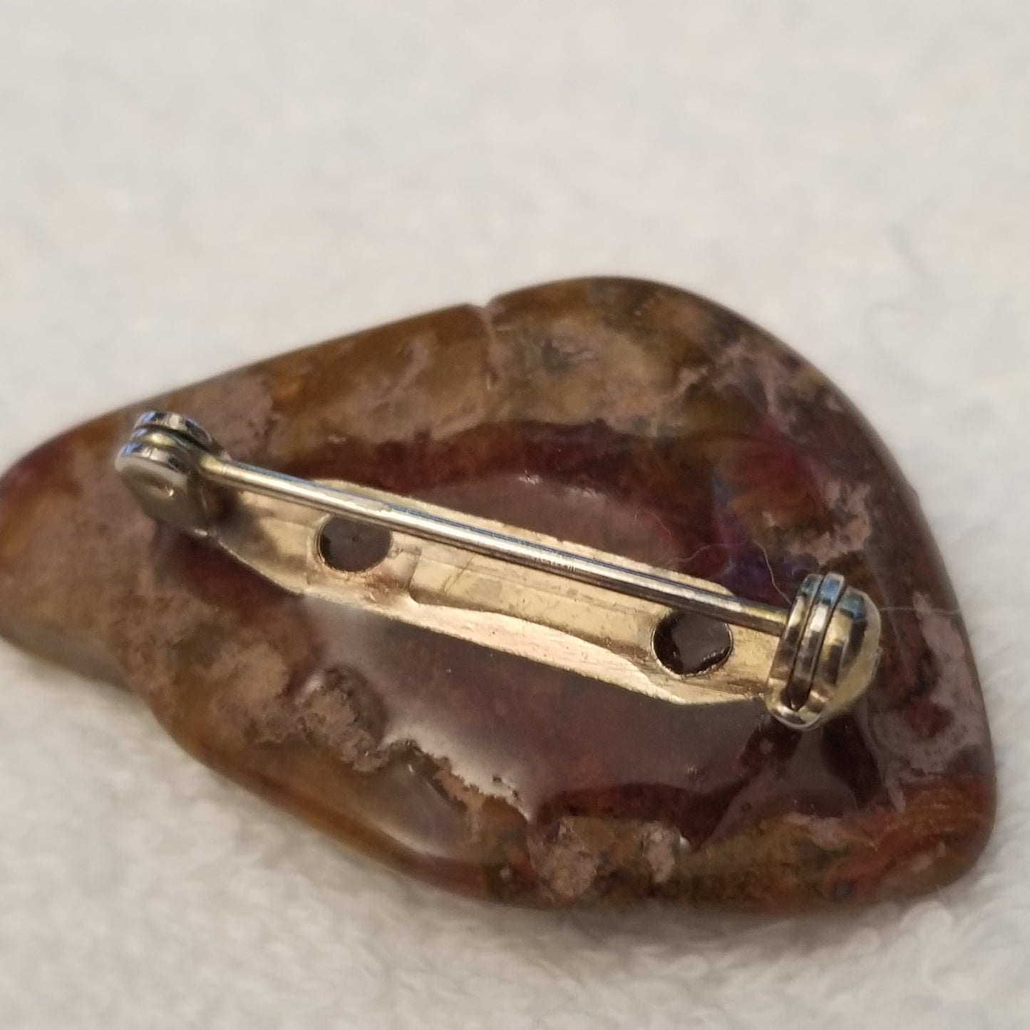 Brown Stone Brooch