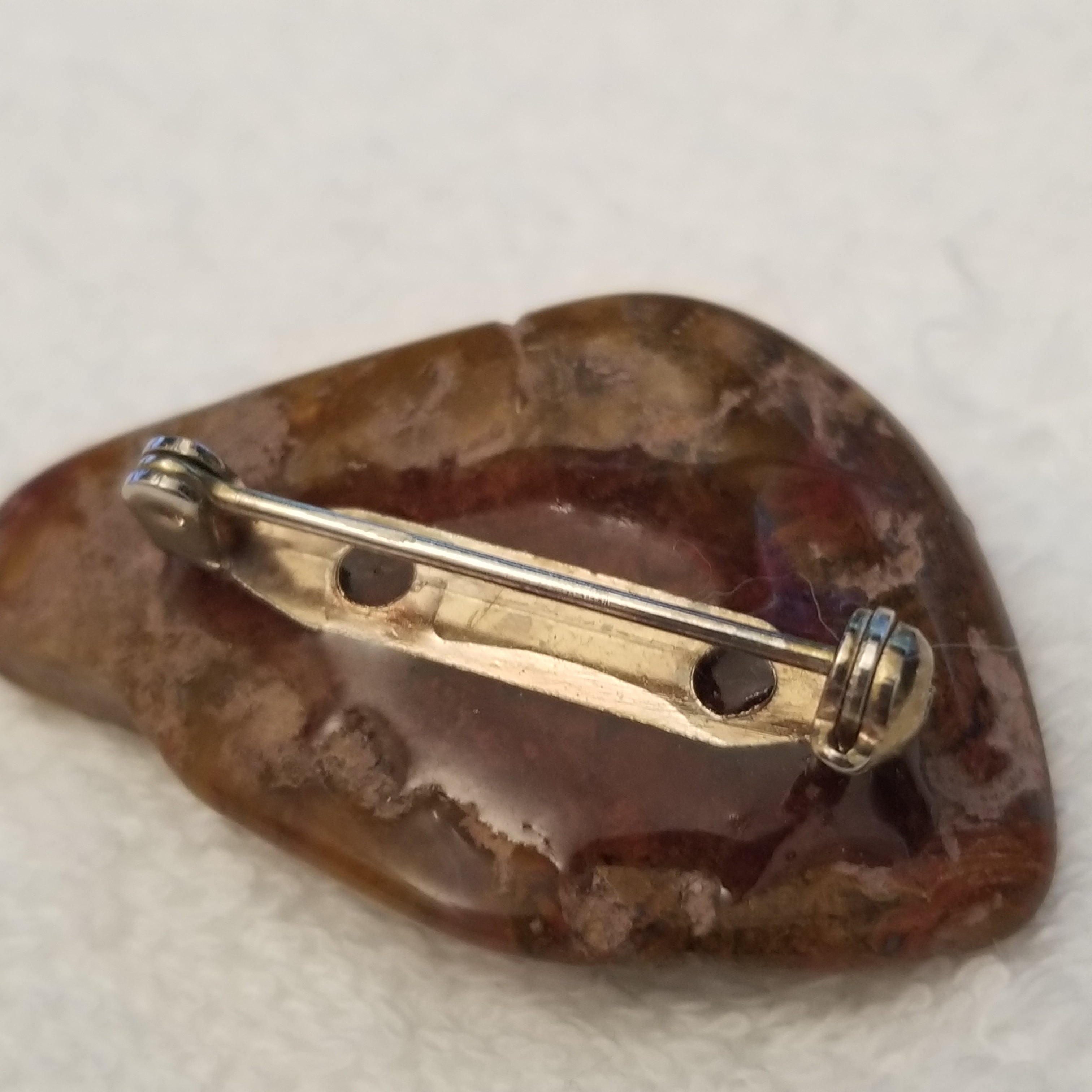 Brown Stone Brooch