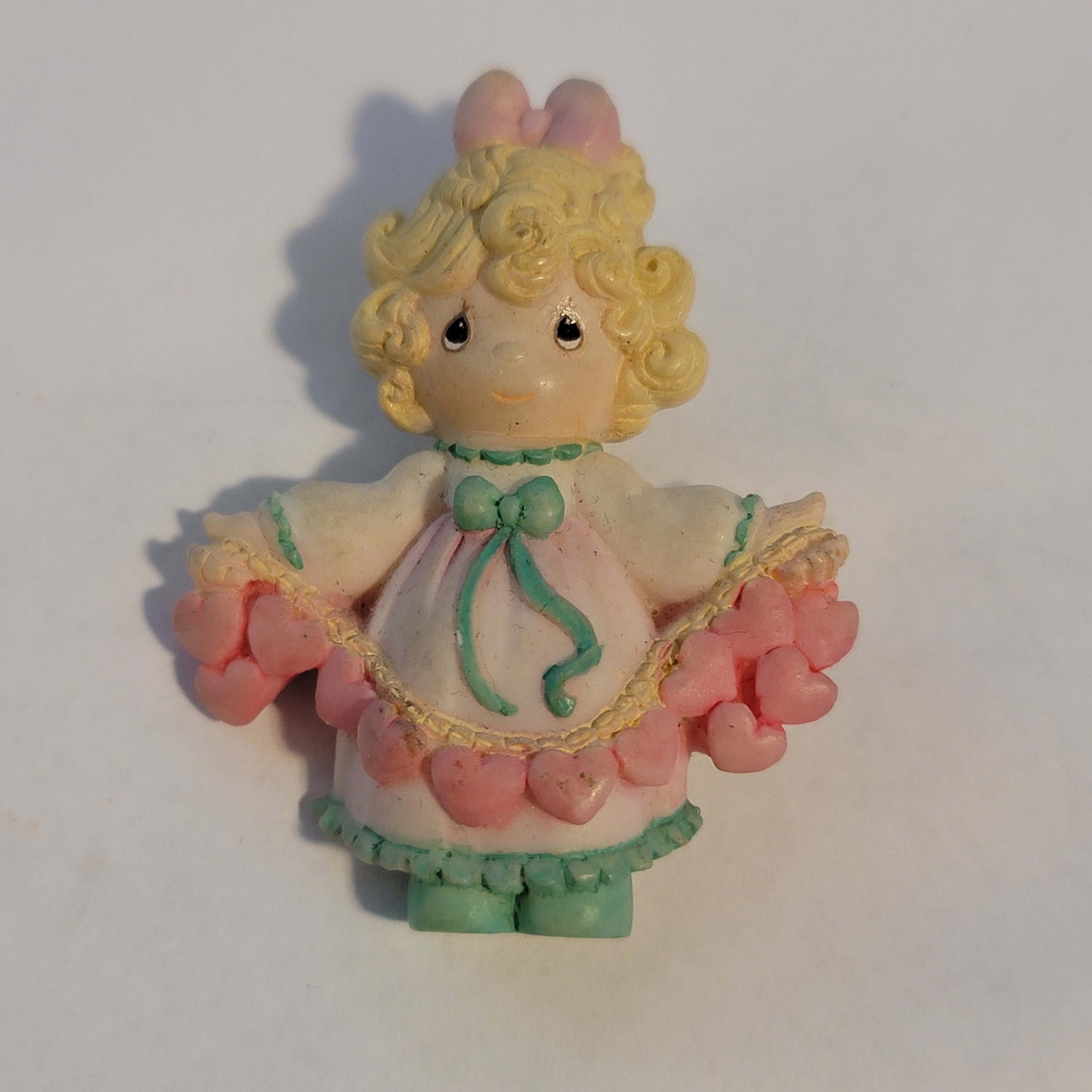 Precious Moments Pink Hearts Brooch