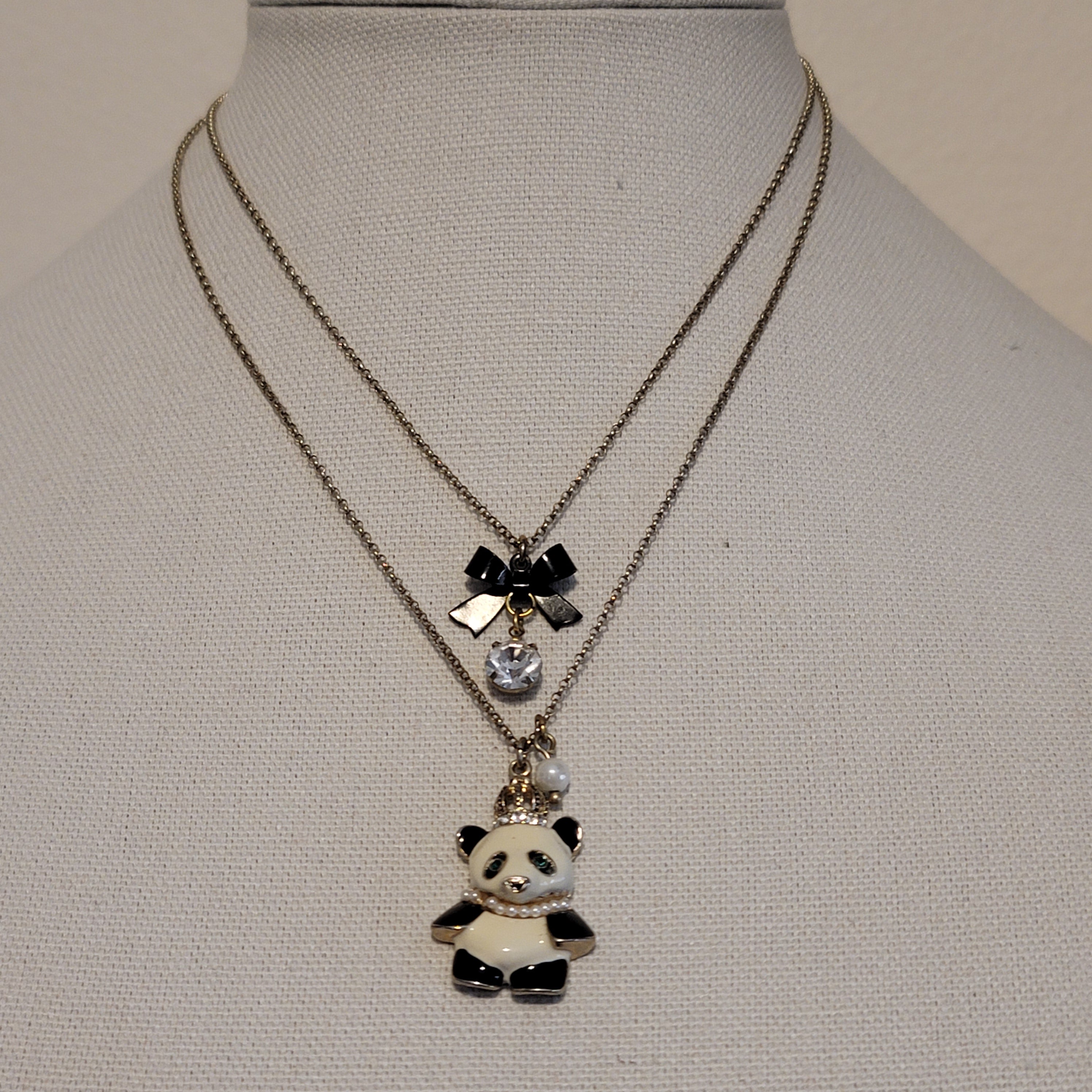Betsy Johnson Panda Necklace