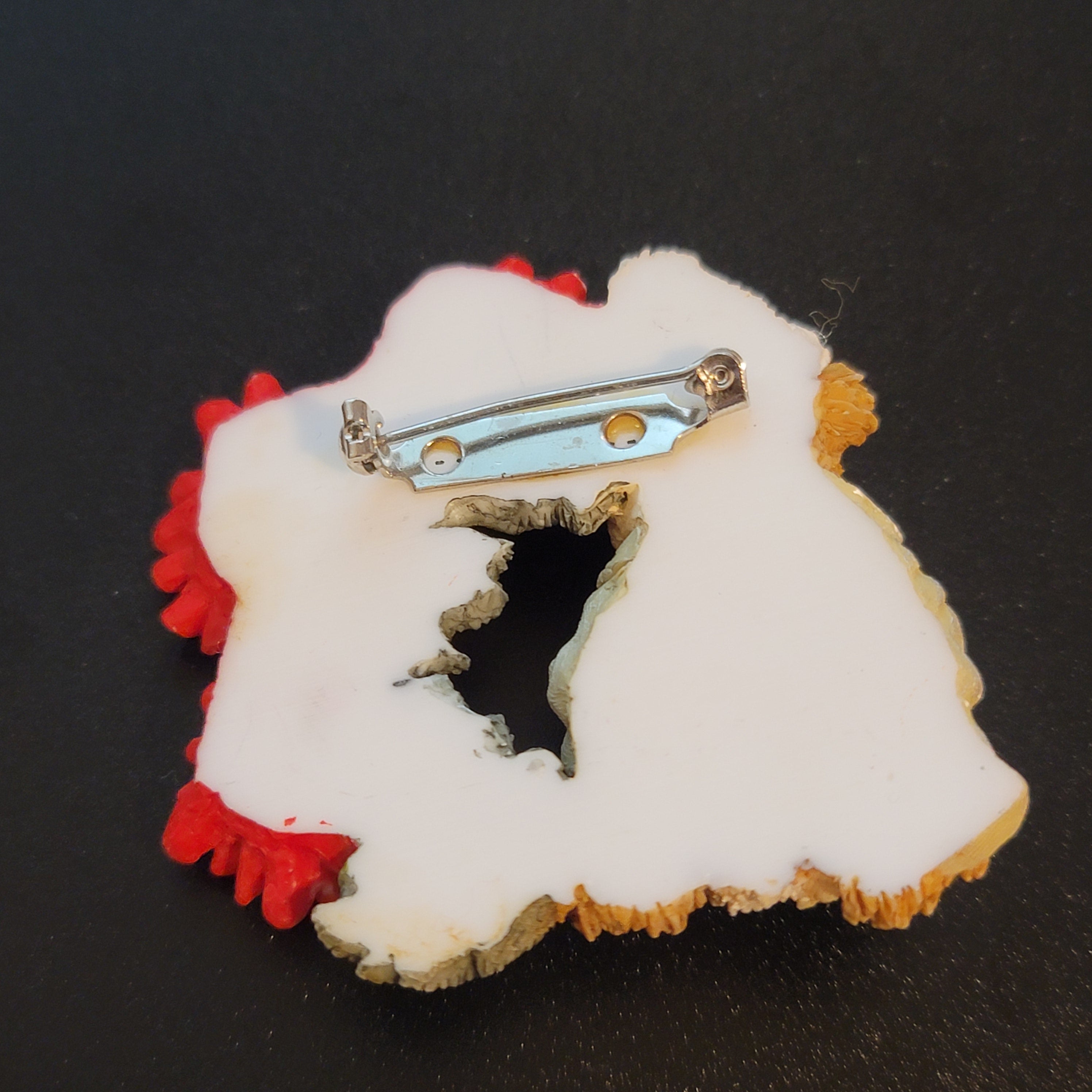 Vintage Bear Flower Brooch