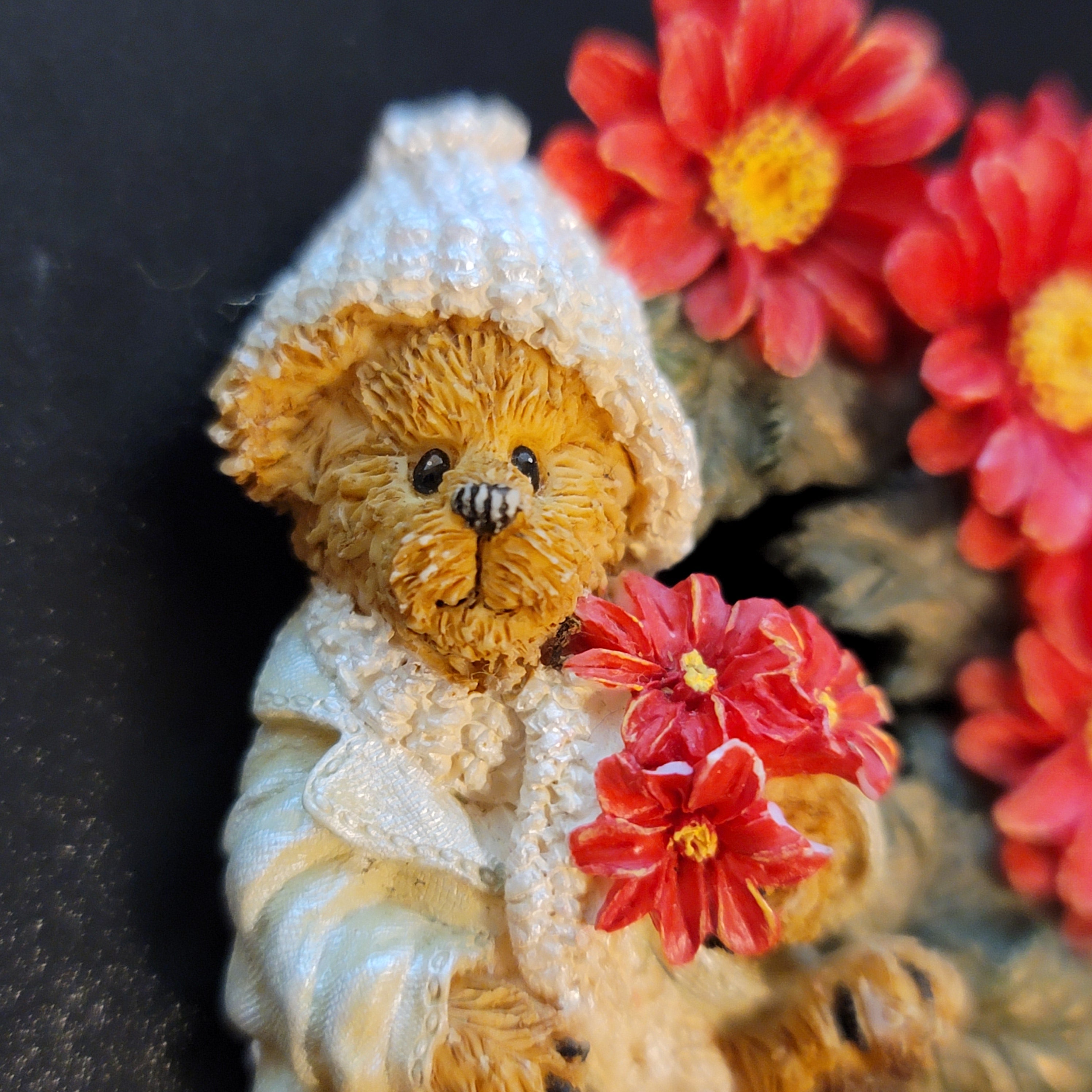Vintage Bear Flower Brooch