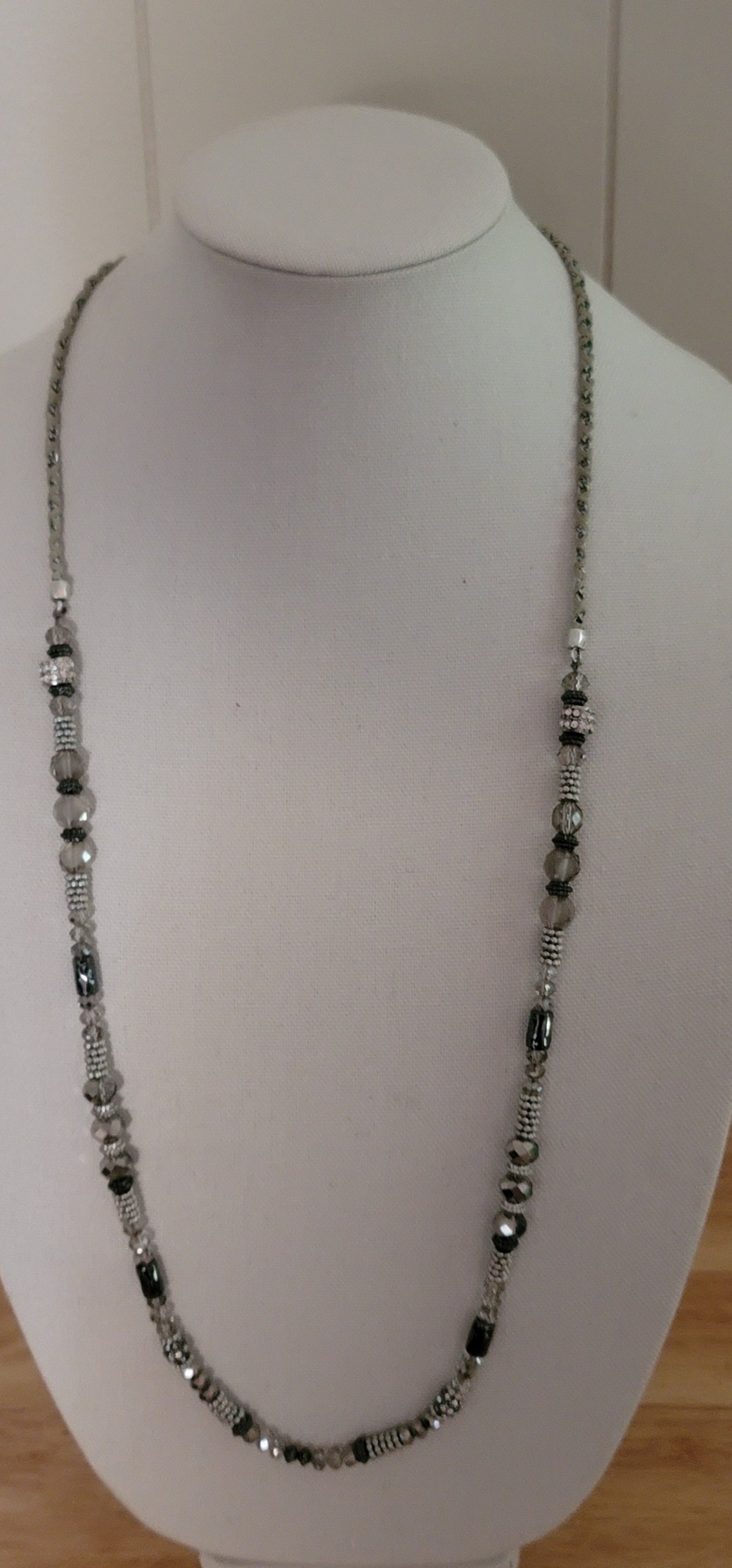 Silver Tone Bead Chico's Necklace