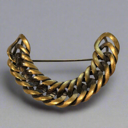 Vintage Gold-Tone Chain Link Brooch