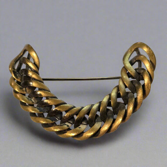 Vintage Gold-Tone Chain Link Brooch