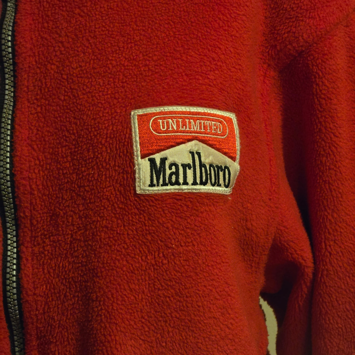 Vintage Marlboro Unlimited Red Fleece Pullover – Quarter Zip Reversible