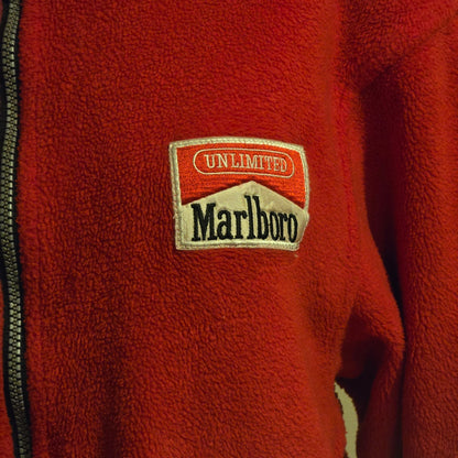 Vintage Marlboro Unlimited Red Fleece Pullover – Quarter Zip Reversible