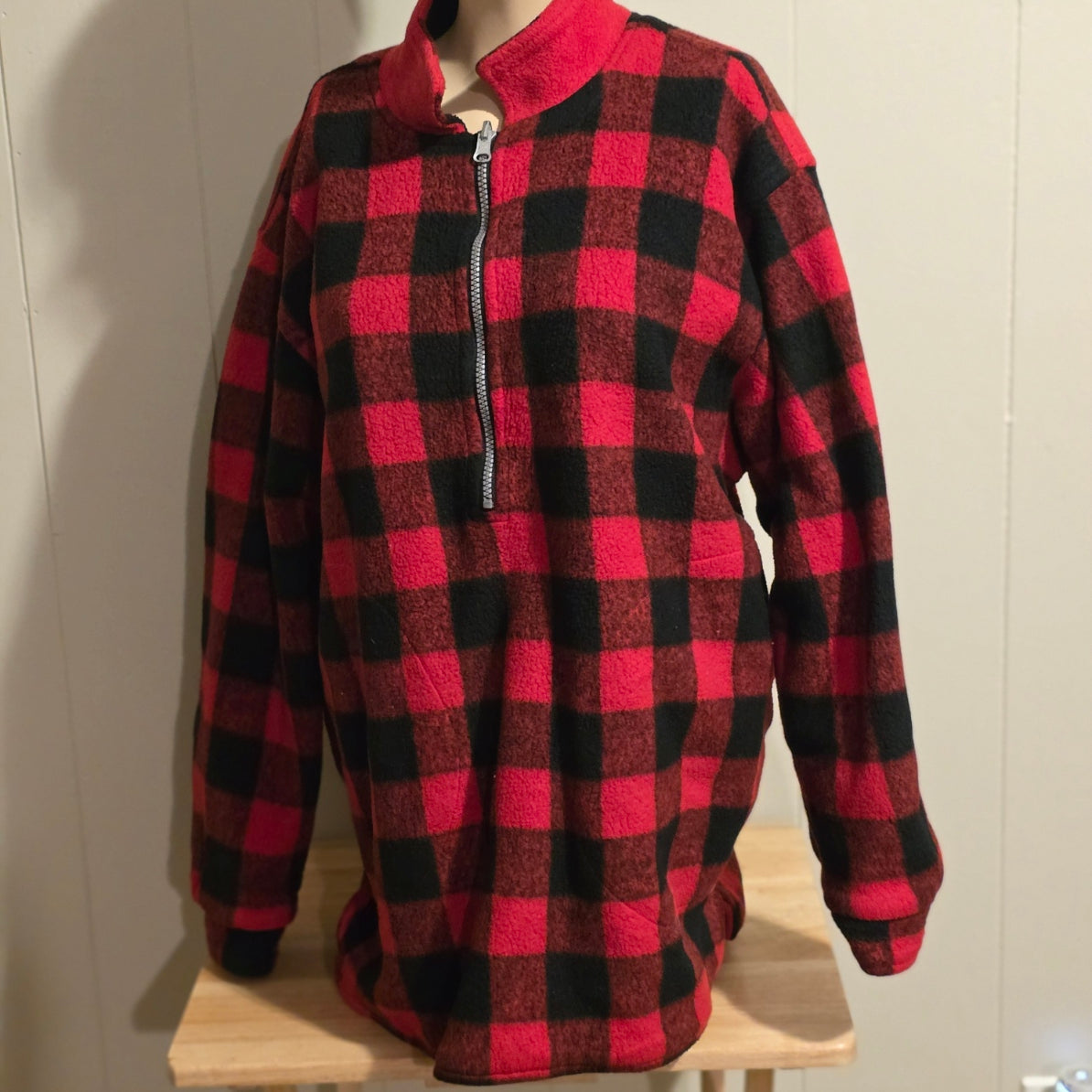 Vintage Marlboro Unlimited Red Fleece Pullover – Quarter Zip Reversible