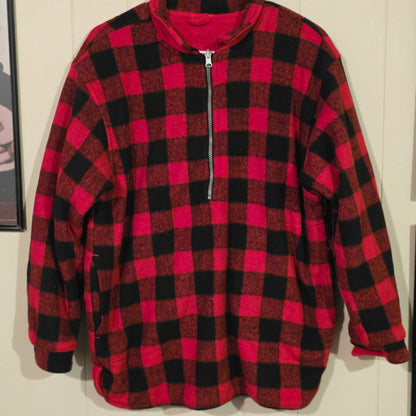 Vintage Marlboro Unlimited Red Fleece Pullover – Quarter Zip Reversible