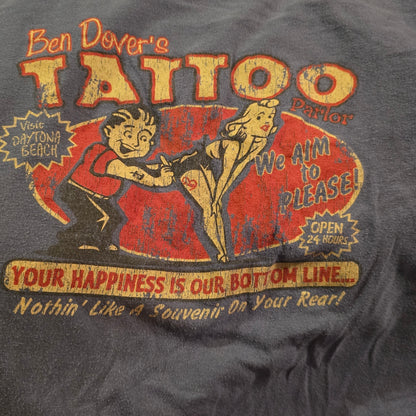Ben Dover’s Tattoo Parlor Graphic T-Shirt – Retro Humor Tee