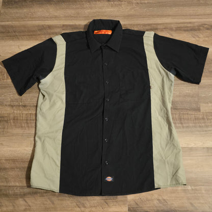 Dickies Two-Tone Short Sleeve Work Shirt – Black & Khaki