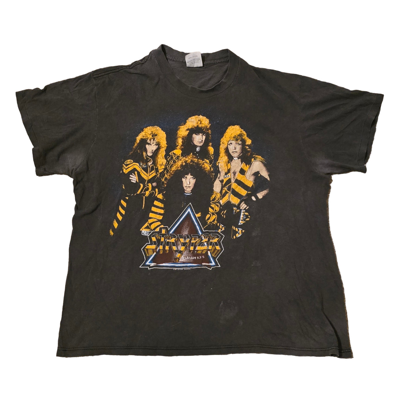 Vintage 1987 Stryper “To Hell With The Devil” T-Shirt Black Spring Ford XL USA