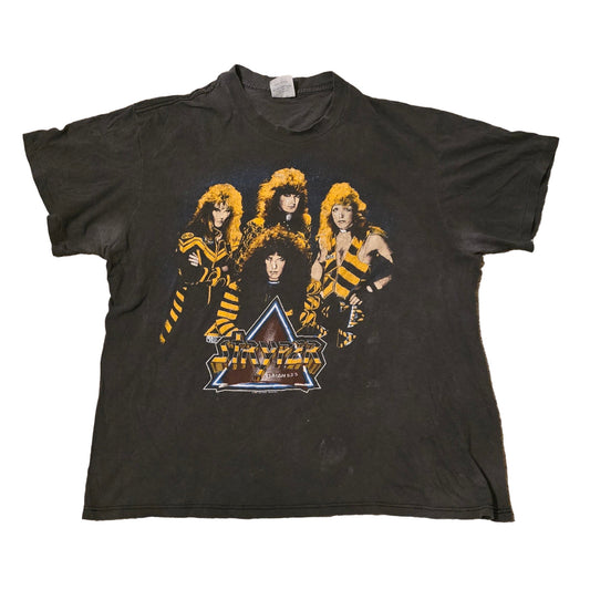 Vintage 1987 Stryper “To Hell With The Devil” T-Shirt Black Spring Ford XL USA