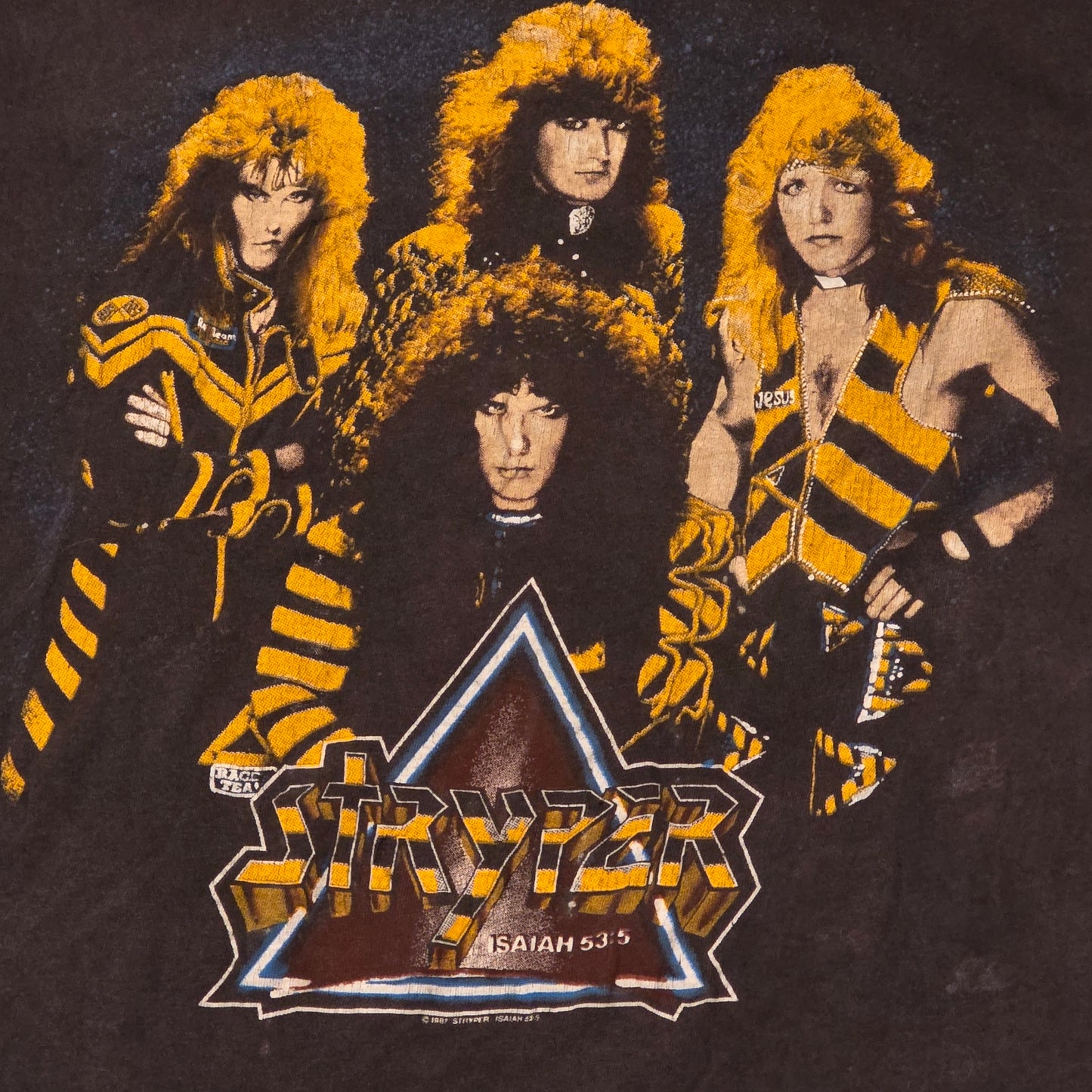 Vintage 1987 Stryper “To Hell With The Devil” T-Shirt Black Spring Ford XL USA
