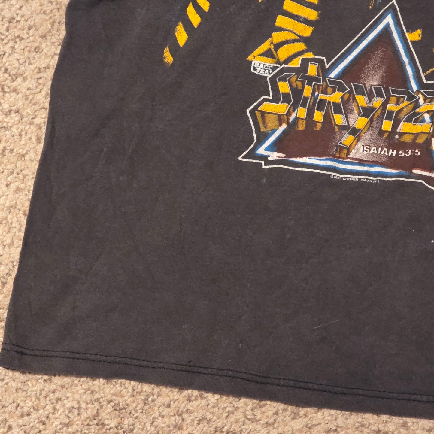 Vintage 1987 Stryper “To Hell With The Devil” T-Shirt Black Spring Ford XL USA
