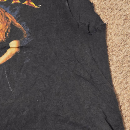 Vintage 1991 Megadeth Anarchy T-Shirt Brockum Group XL USA Distressed Cutoff