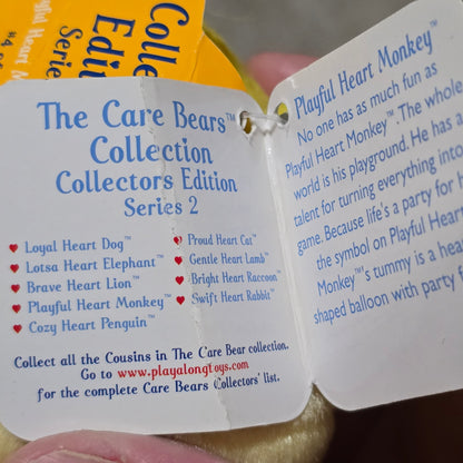 Care Bears Cousins Playful Heart Monkey Collector Edition Series 2 Plush Toy NWT