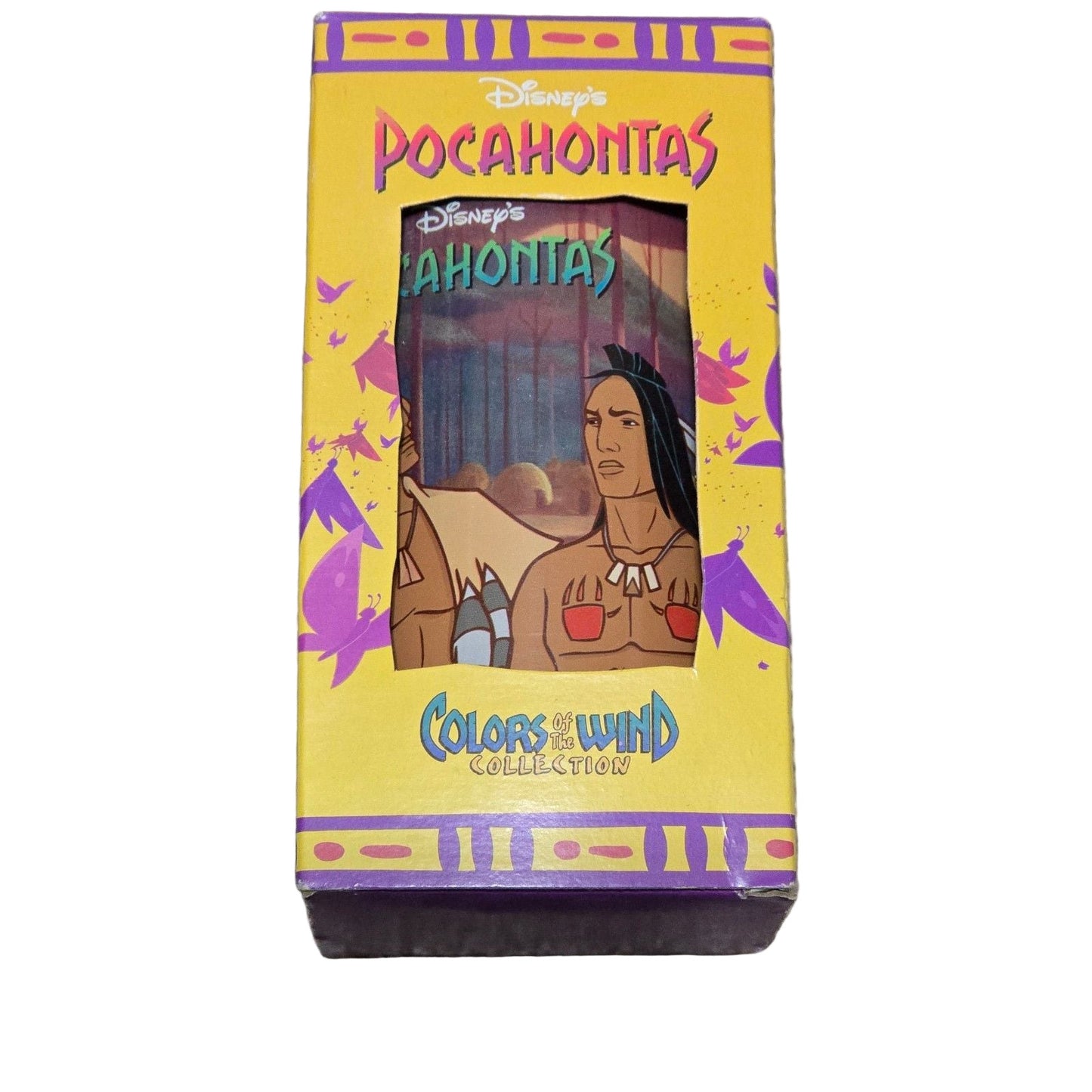 1992 McDonald’s Disney Pocahontas Powhatan & Kocoum Collector Glass in Box