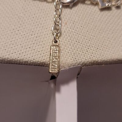 Silver Tone Rhinestone Modern Napier Choker Necklace