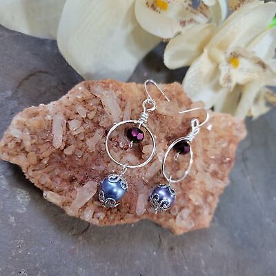Handmade Hoop Bead Dangle Earrings