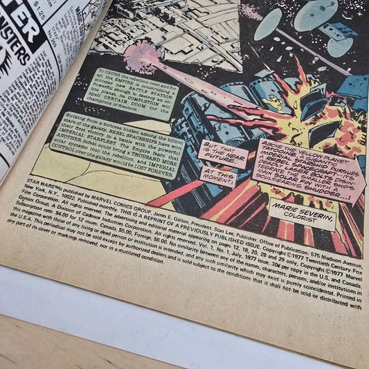 Star Wars #1 Marvel Comics REPRINT 1977 Luke Skywalker Darth Vader