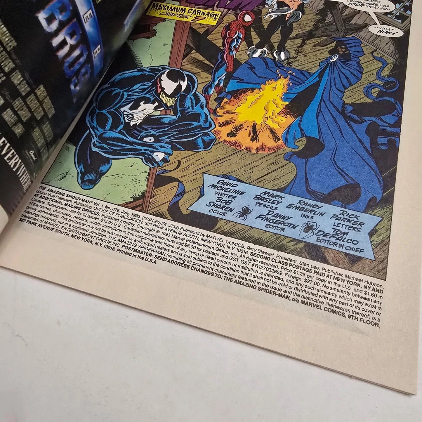 Amazing Spider-Man #379 Marvel 1993 Maximum Carnage Venom Carnage