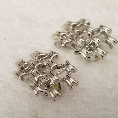 Vintage Silver Tone Clip On Earrings