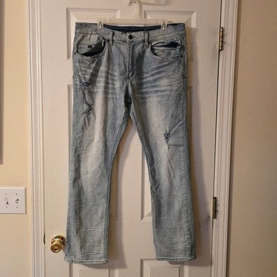 Buffalo David Bitton Men's Faded Gray Skinny Jeans MAX-X Basic