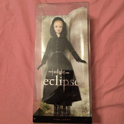 The Twilight Saga Eclipse Jane Barbie Doll Collector Pink Label NIB Mattel 2010