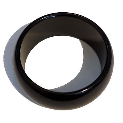 Black Plastic Bangle Bracelet