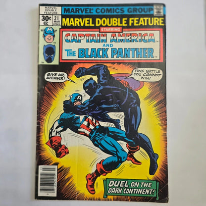 Marvel Double Feature #21 Captain America Black Panther 1977