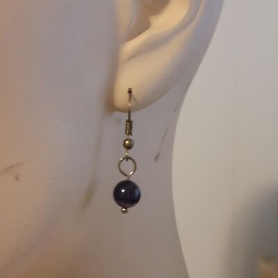 Handmade Minimalist Amethyst Dangle Earrings