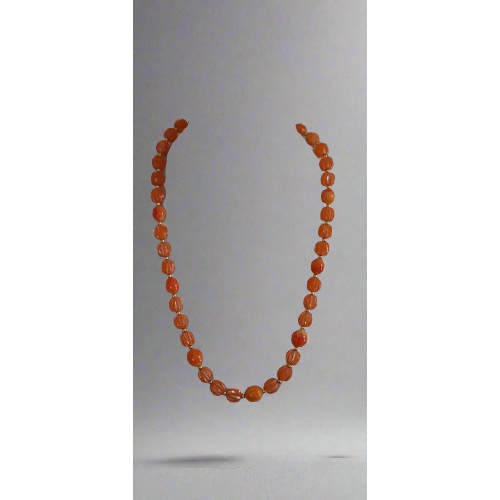 Vintage Orange Bead Necklace