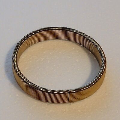 Vintage Gold Tone Slinky Coil Stretch Bracelet