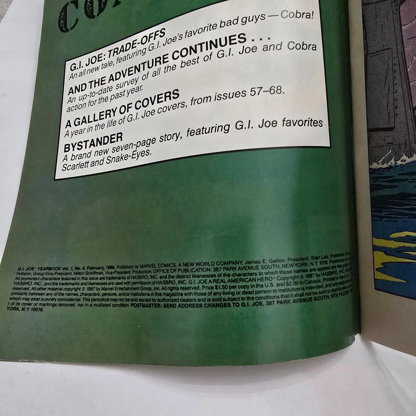 G.I. Joe Yearbook #4 (1988) Marvel Comics Snake Eyes Scarlett