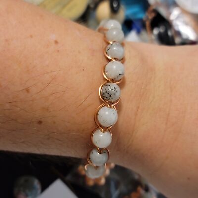 Copper Labradorite Wire Wrapped Bracelet