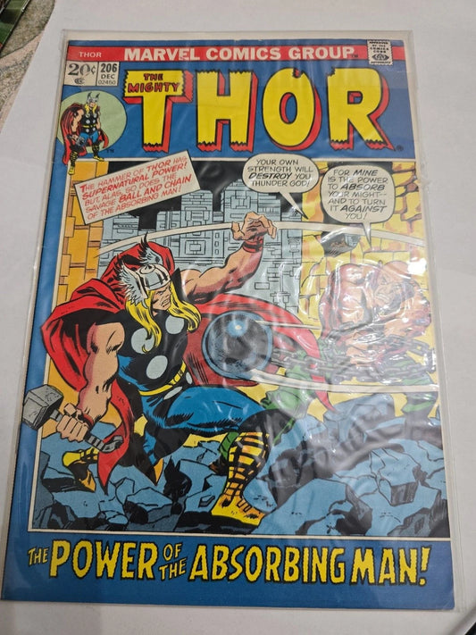 Vintage Marvel Thor comic book cover with superhero illustration