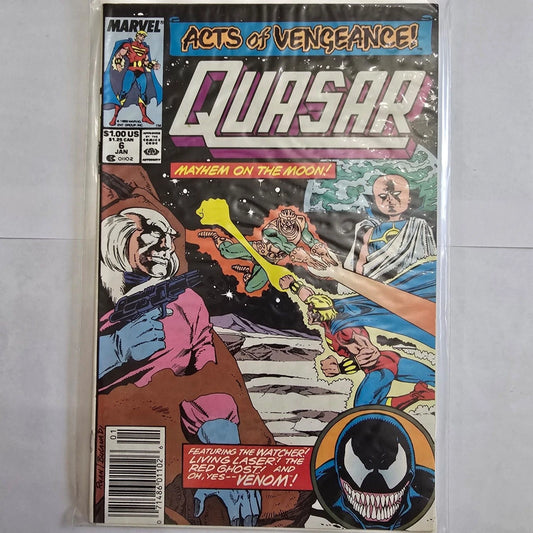 Quasar #6 Marvel Comic 1990 Acts of Vengeance Venom Appearance