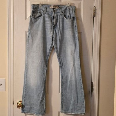 527 Levi's Men's Classic Gray Straight Jeans Low Boot Cut
