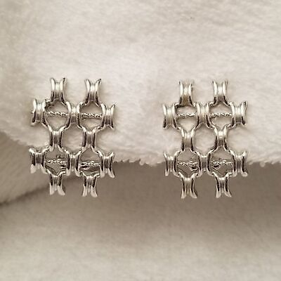 Vintage Silver Tone Clip On Earrings