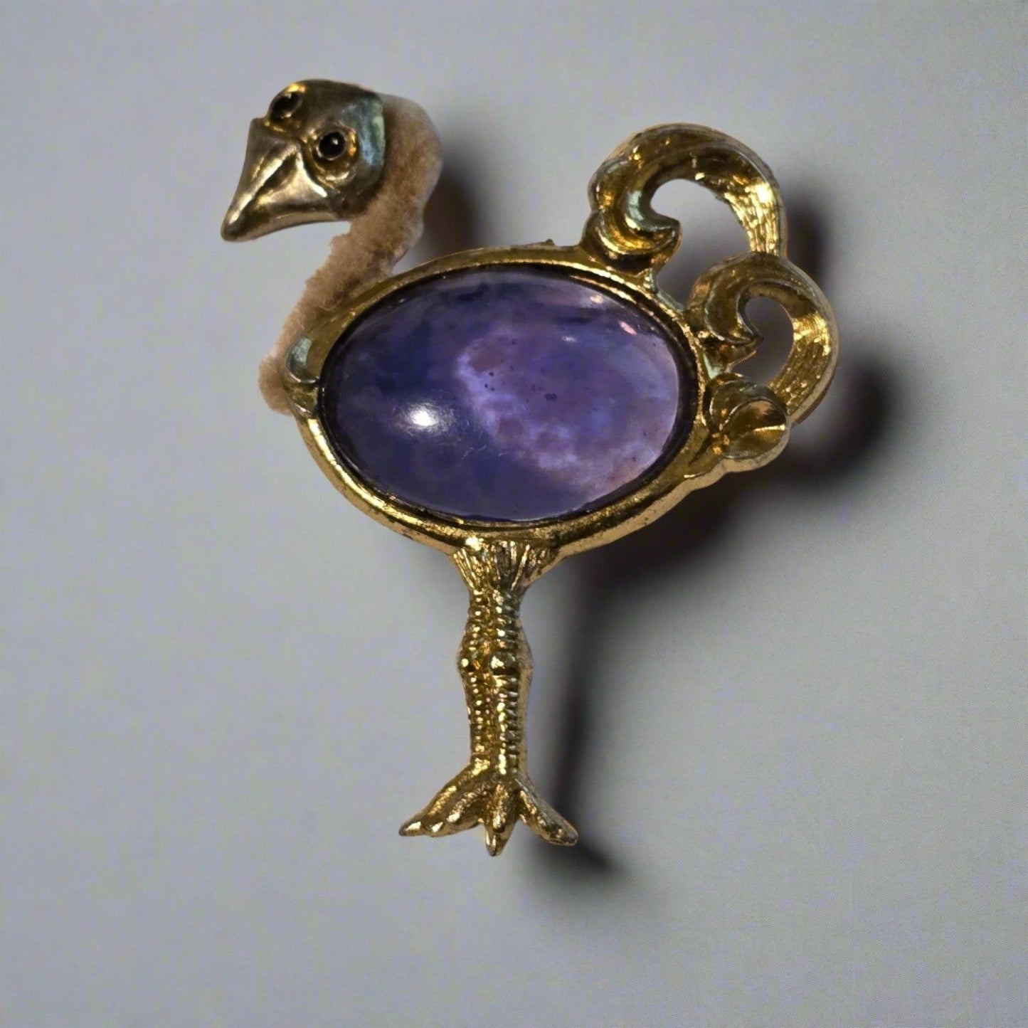 Vintage Ugly Ostrich Brooch