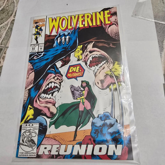 Wolverine #62 Marvel 1992 Sabretooth Spiral Reunion Cover