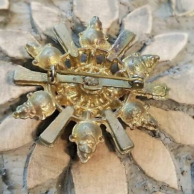 Vintage Star Burst Rhinestone Brooch