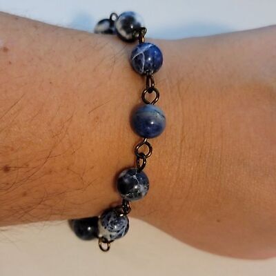 Handmade Sodalite Bead Bracelet
